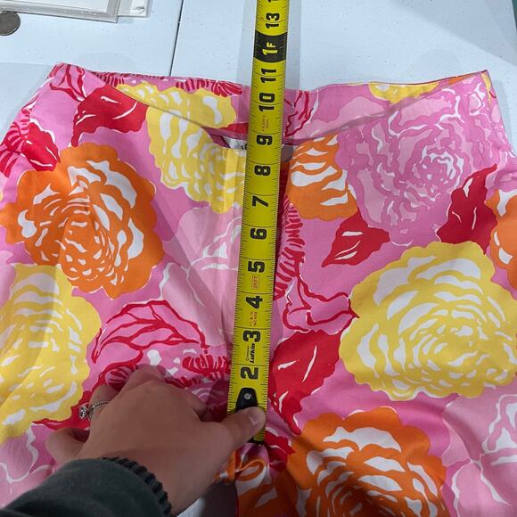 Vintage Lilly Pulitzer White Label Pink Floral Flare Pants Womens Size 4 - Picture 8 of 8